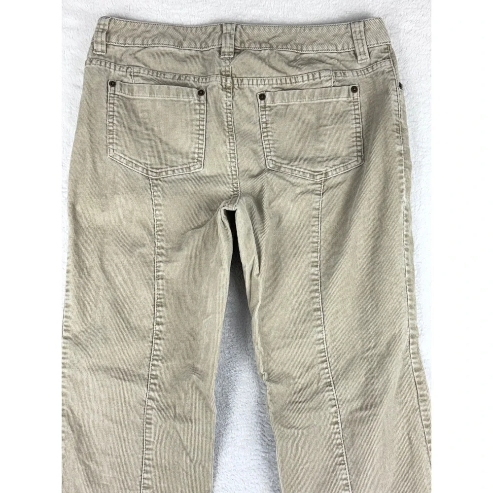 London Jean Corduroy Pants The Christie Fit Straight‎ Leg Beige Size 8